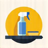 An icon of a cleaning spray bottle and a sponge.